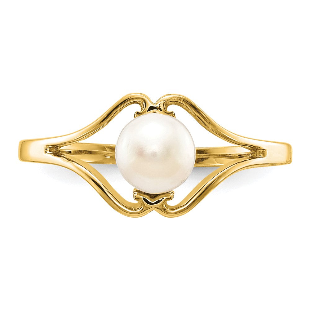 14K Yellow Gold FW Cultured Pearl Ring