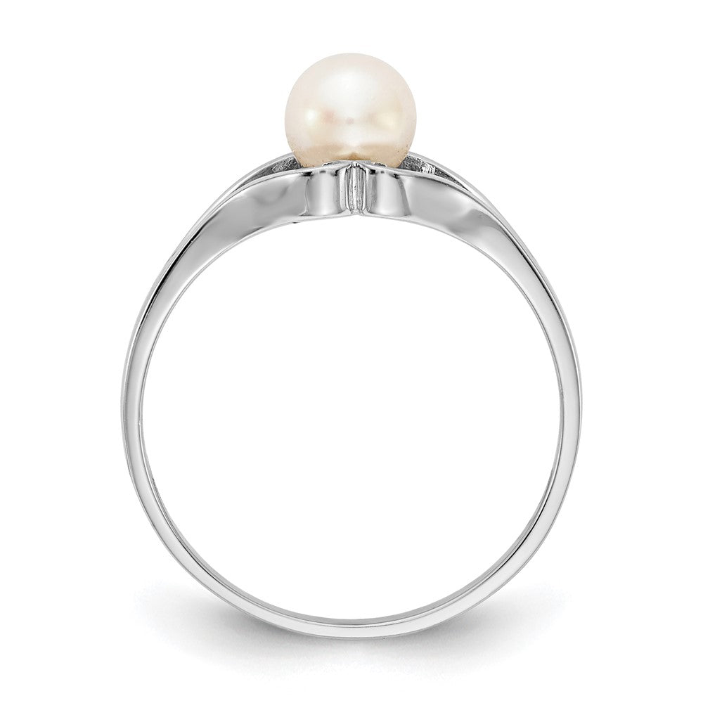 14k White Gold FW Cultured Pearl Ring