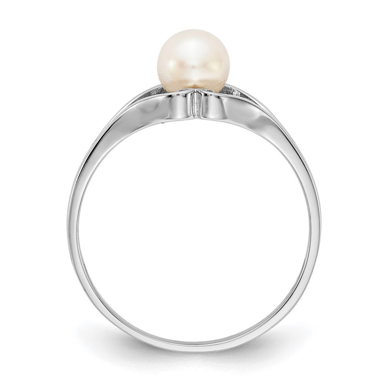 14k White Gold FW Cultured Pearl Ring
