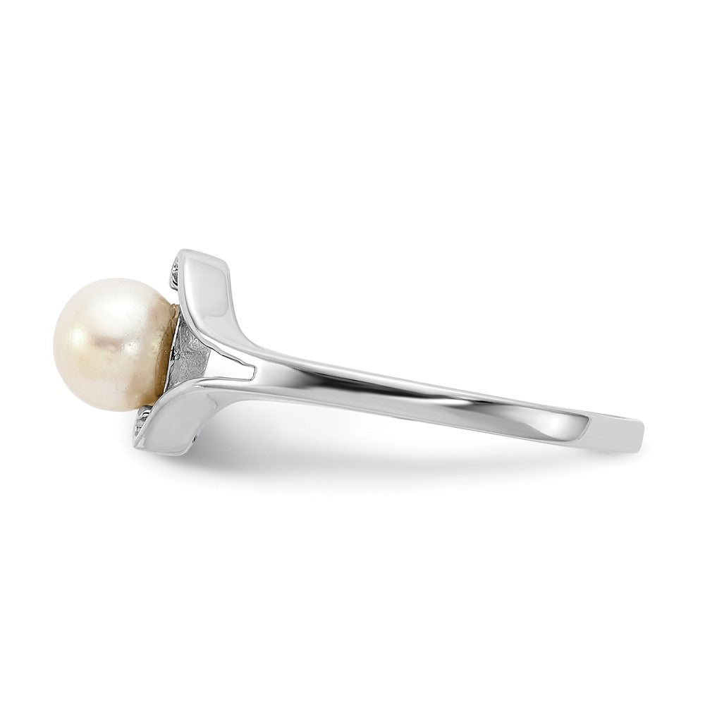 14k White Gold FW Cultured Pearl Ring