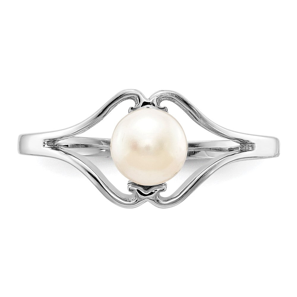 14k White Gold FW Cultured Pearl Ring