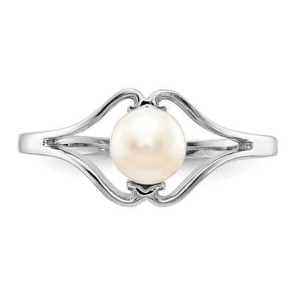 14k White Gold FW Cultured Pearl Ring