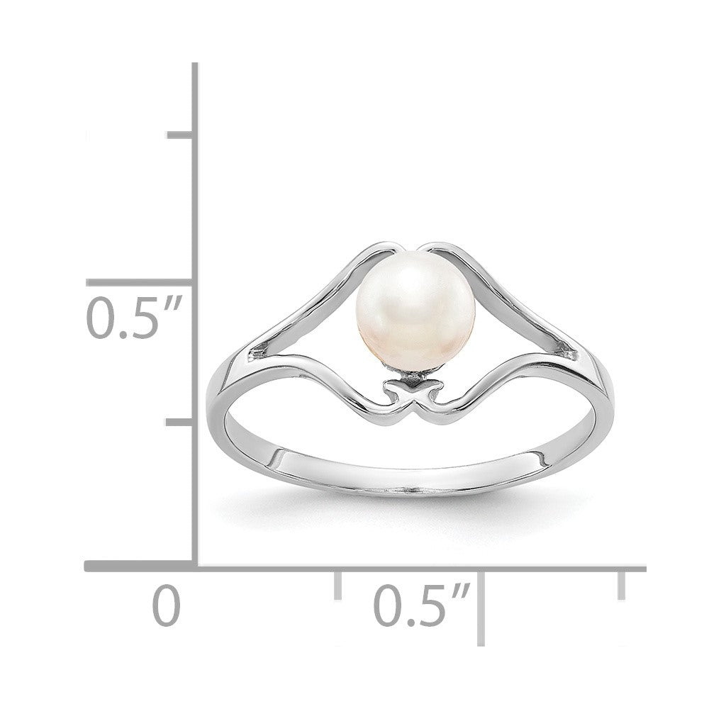 14k White Gold FW Cultured Pearl Ring
