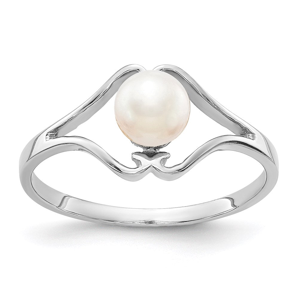 14k White Gold FW Cultured Pearl Ring