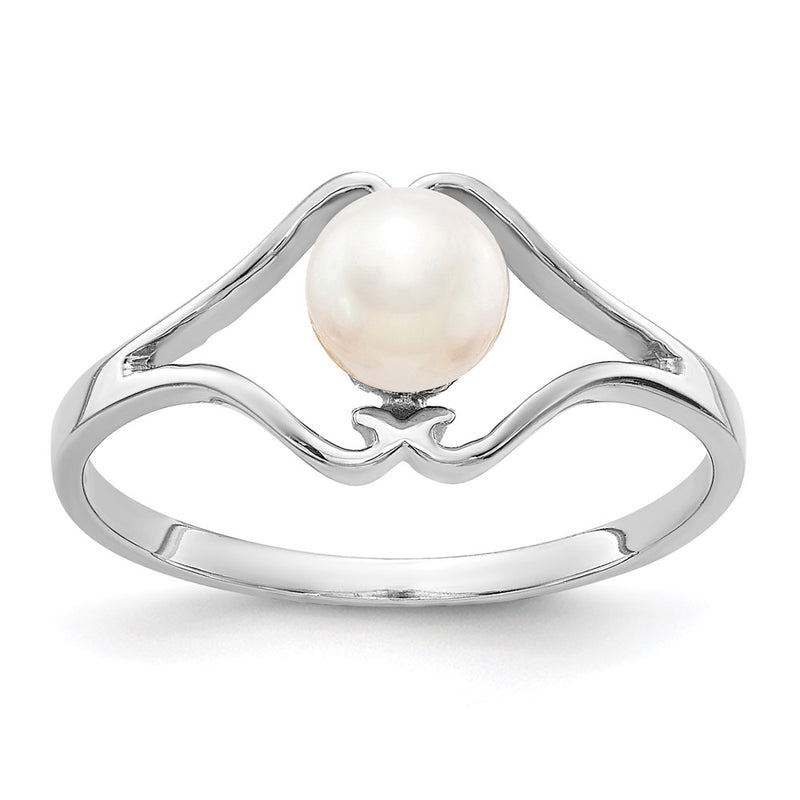 14k White Gold FW Cultured Pearl Ring