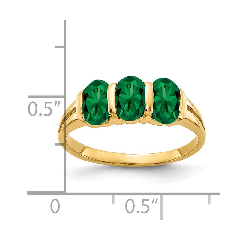14K Yellow Gold 6x4mm Oval Mount St. Helens ring