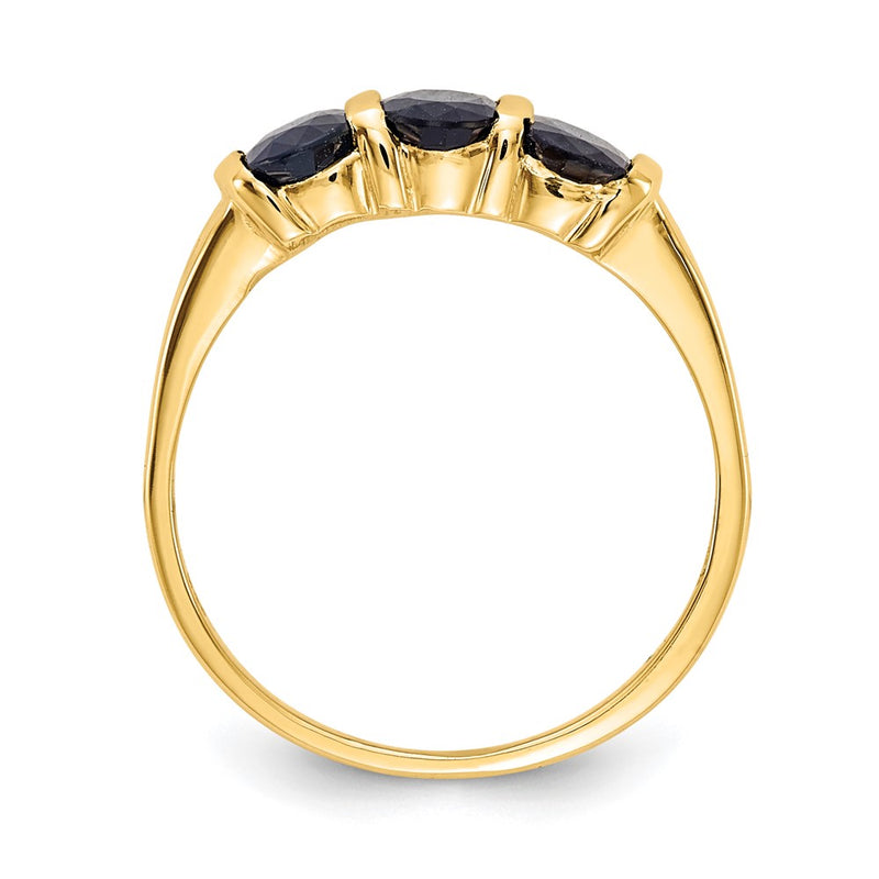 14K Yellow Gold 6x4mm Oval Sapphire ring