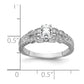 Solid 14k White Gold 6x4mm Oval Cubic Zirconia AAA Simulated CZ Ring