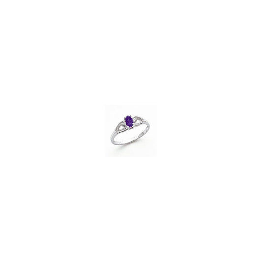 14k White Gold 5x3mm Oval Tsavorite VS Real Diamond ring