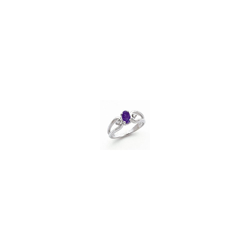 14k White Gold 6x4mm Oval Tsavorite A Real Diamond ring