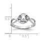 Solid 14k White Gold 6x4mm Oval Cubic Zirconia A Simulated CZ Ring