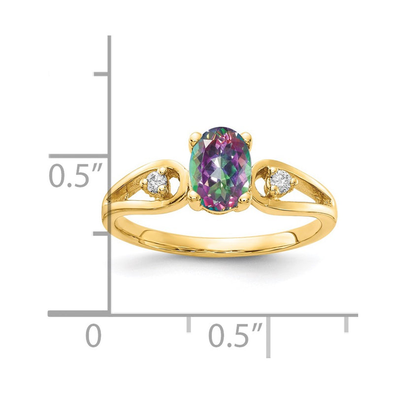 14k Yellow Gold AA Diamond ring
