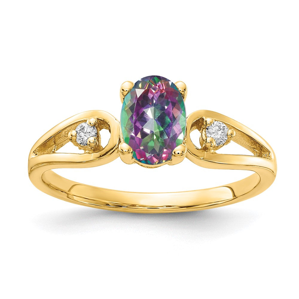 14k Yellow Gold AA Diamond ring