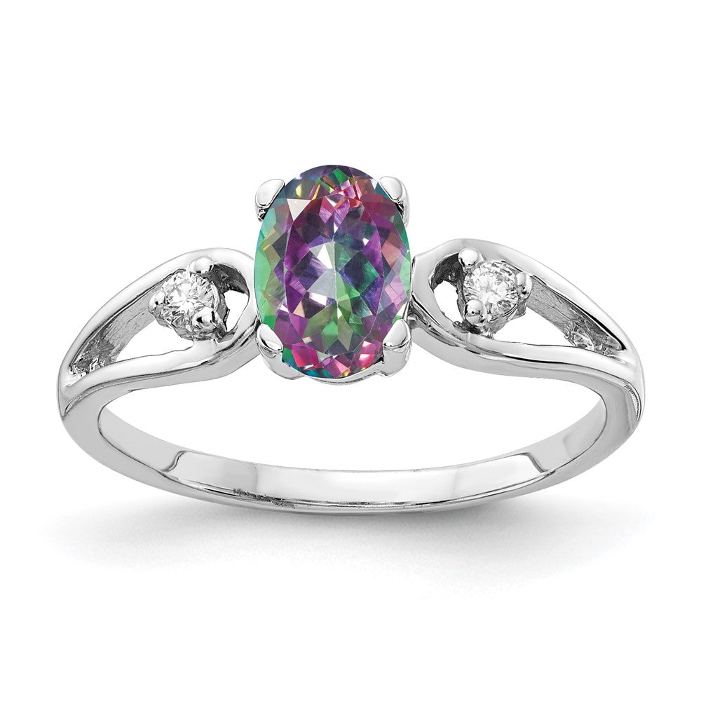 14k White Gold AA Real Diamond ring