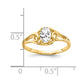 14K Yellow Gold 7x5mm Oval Cubic Zirconia ring