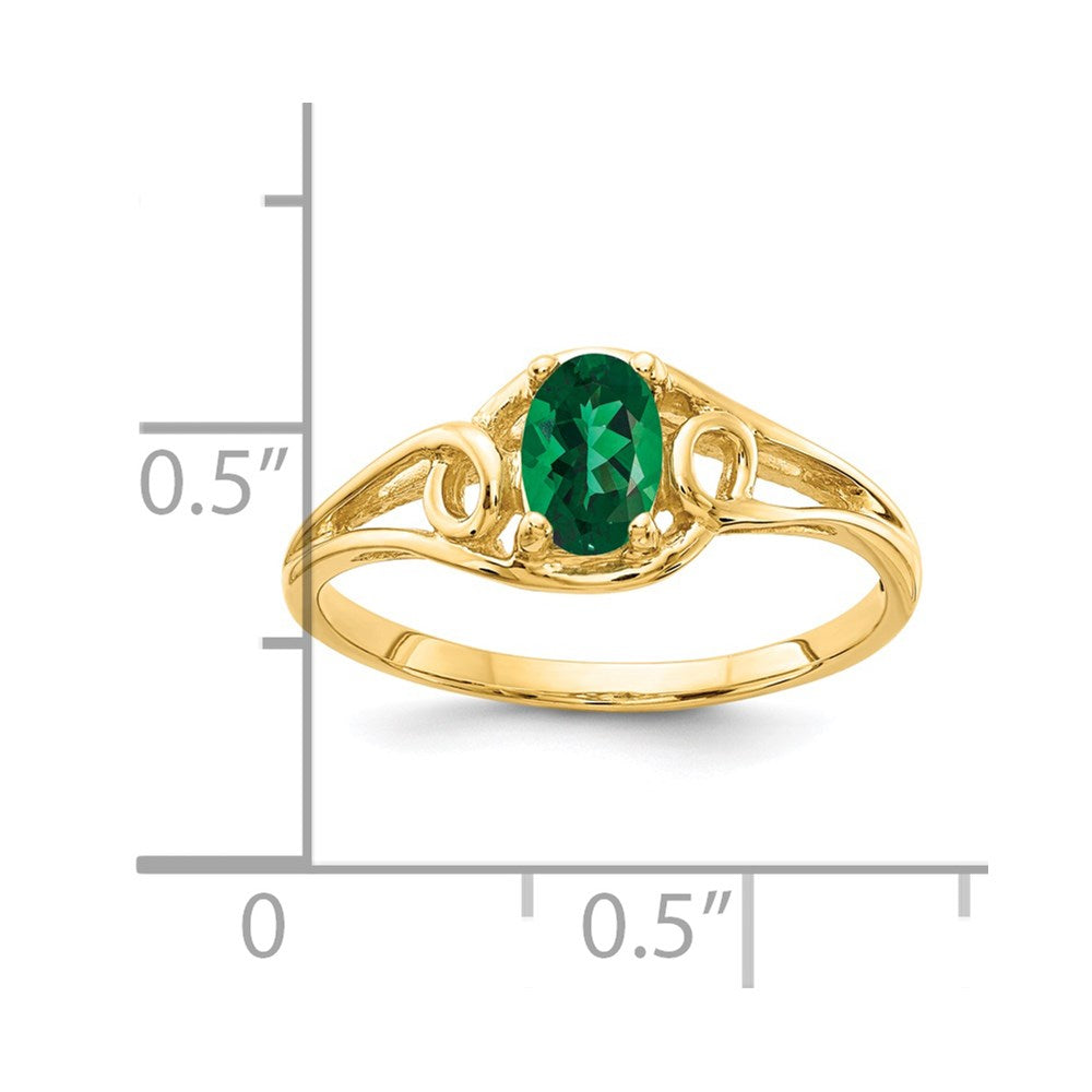 Solid 14k Yellow Gold 7x5mm Oval Mount St. Helens Ring