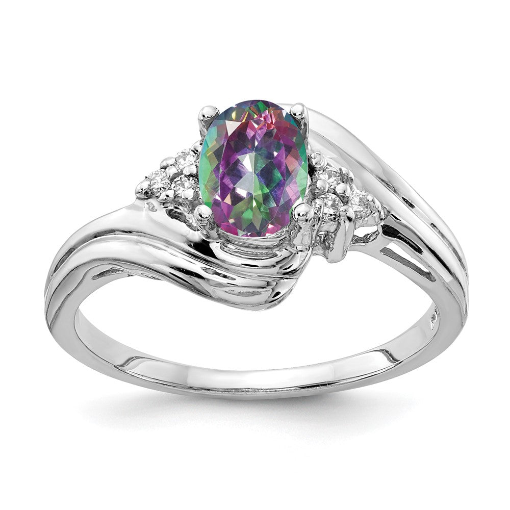 14k White Gold AA Real Diamond ring