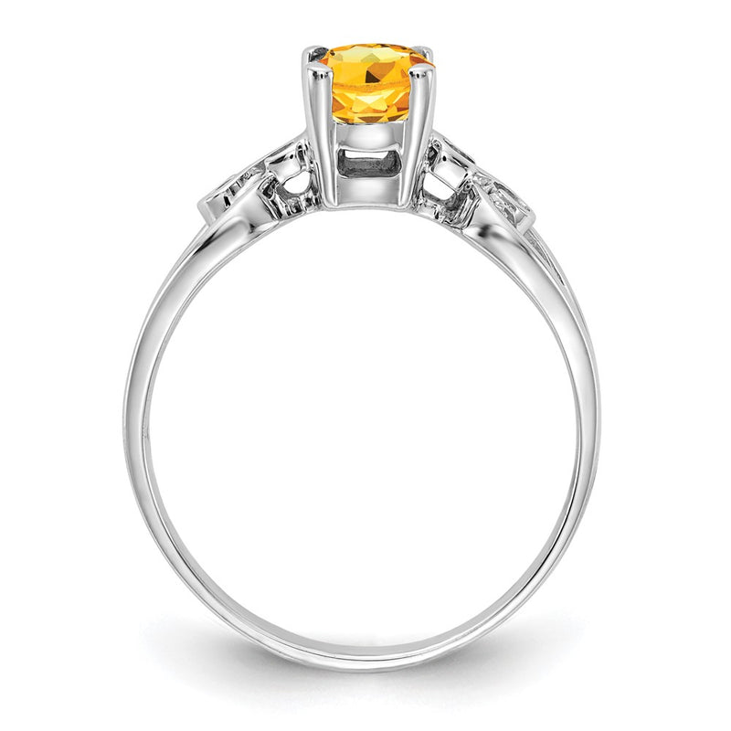 14k White Gold Citrine Ring