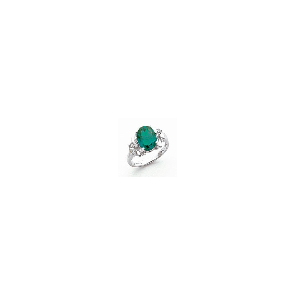 14k White Gold 10x8mm Oval Mount St. Helens AAA Real Diamond ring