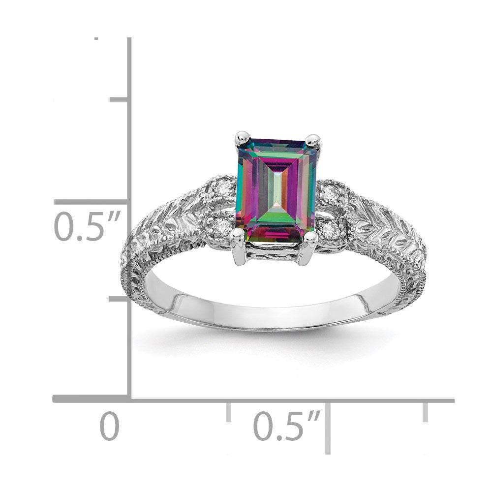 14k White Gold AA Diamond ring