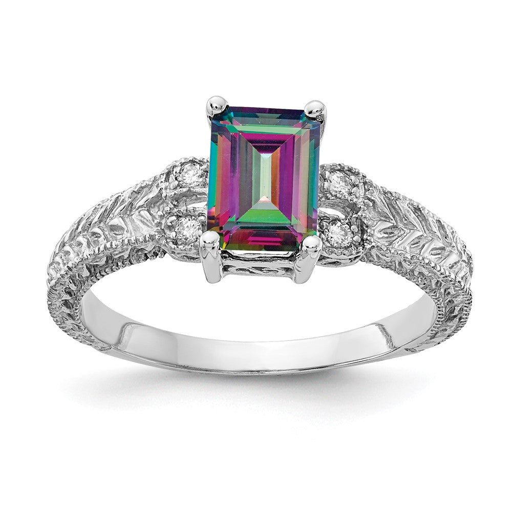 14k White Gold AA Diamond ring