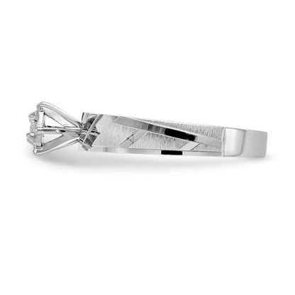 14k White Gold AA Quality Trio Engagement Ring