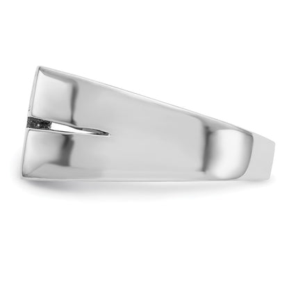 14k White Gold AAA Real Diamond men's ring