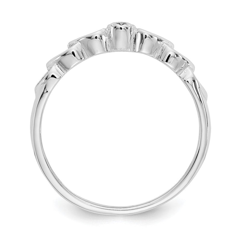 14k White Gold VS Real Diamond heart ring