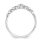 14k White Gold A Real Diamond heart ring
