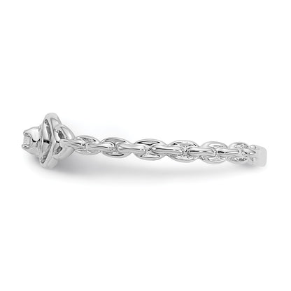 14k White Gold A Real Diamond heart ring