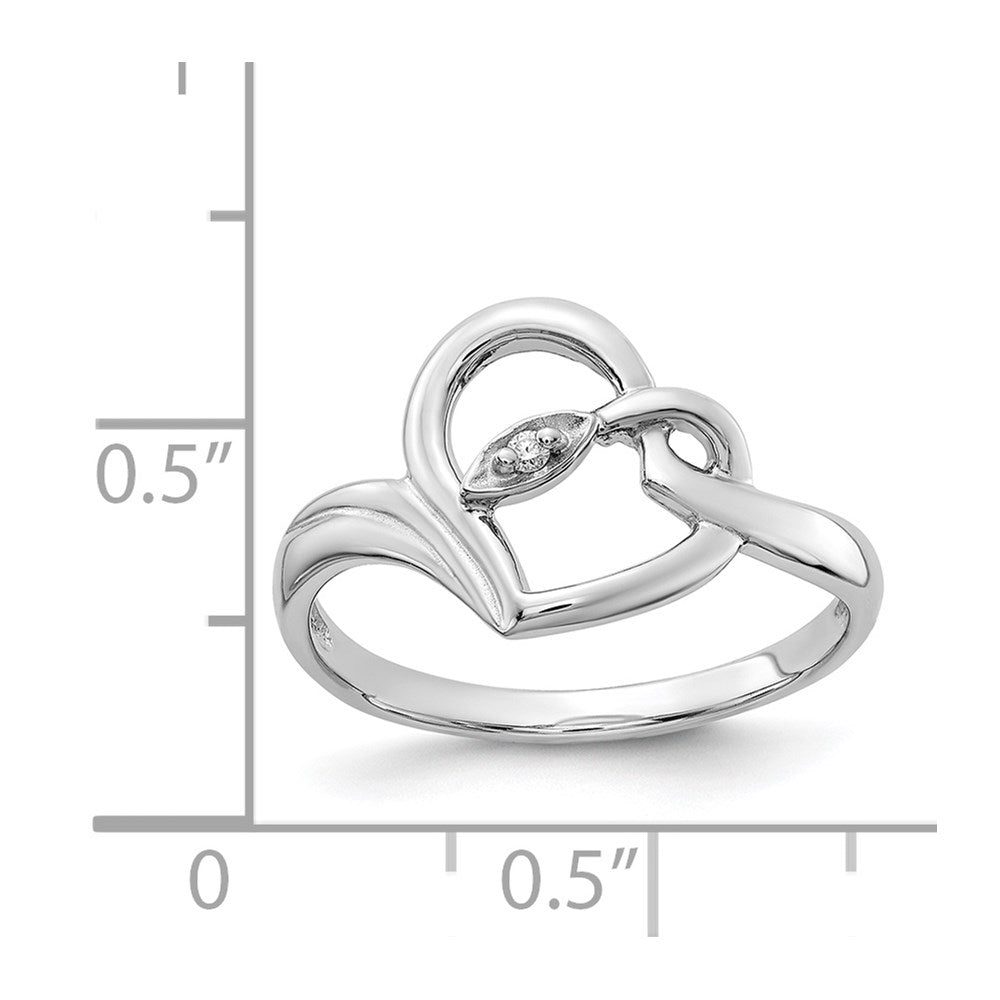 14K Yellow Gold A Real Diamond heart ring