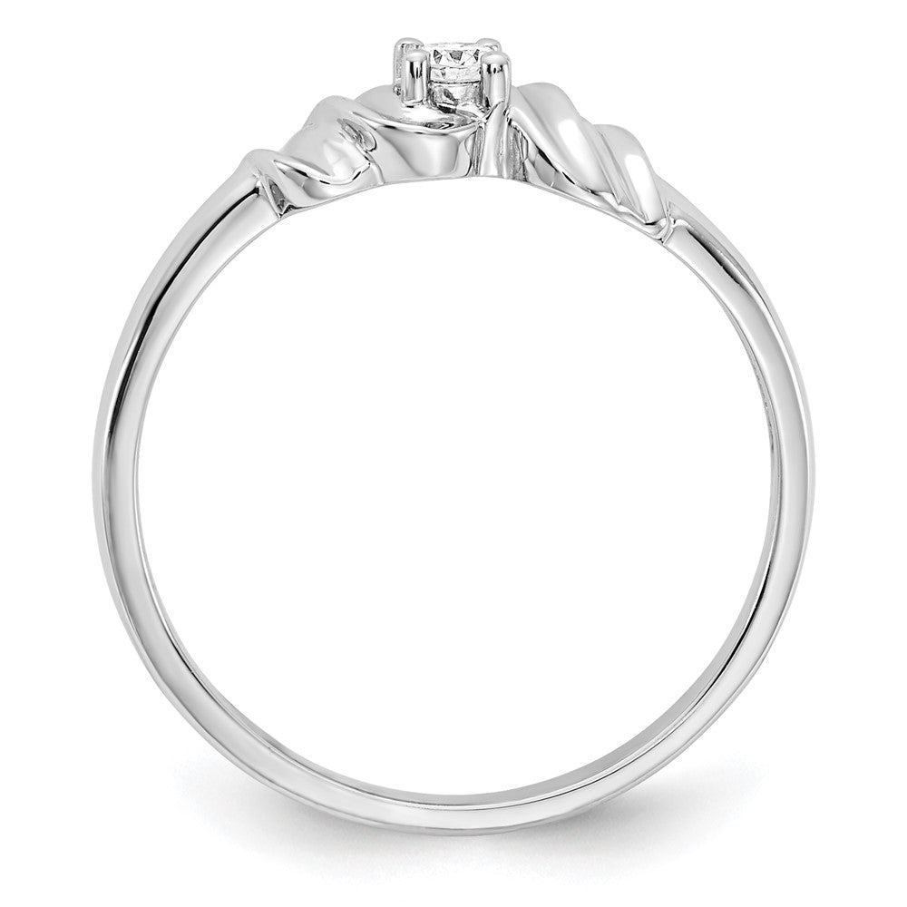 14k White Gold A Real Diamond ring