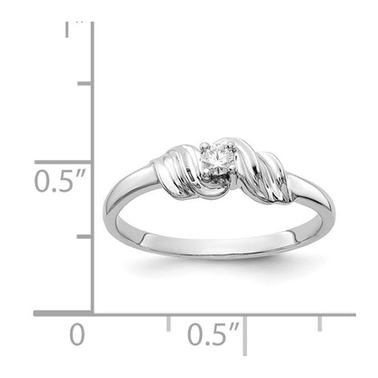 14k White Gold A Real Diamond ring