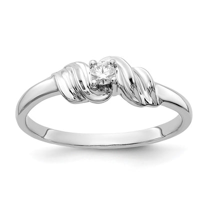 14k White Gold A Real Diamond ring