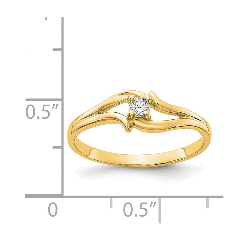 14k Yellow Gold VS Diamond ring