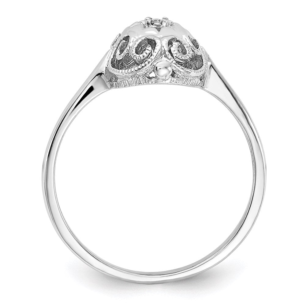 14k White Gold A Real Diamond ring