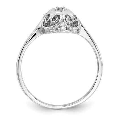 14k White Gold A Real Diamond ring