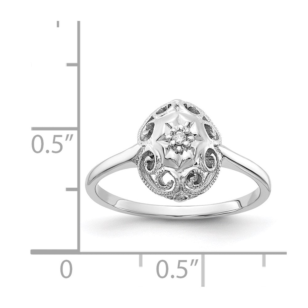 14k White Gold A Real Diamond ring