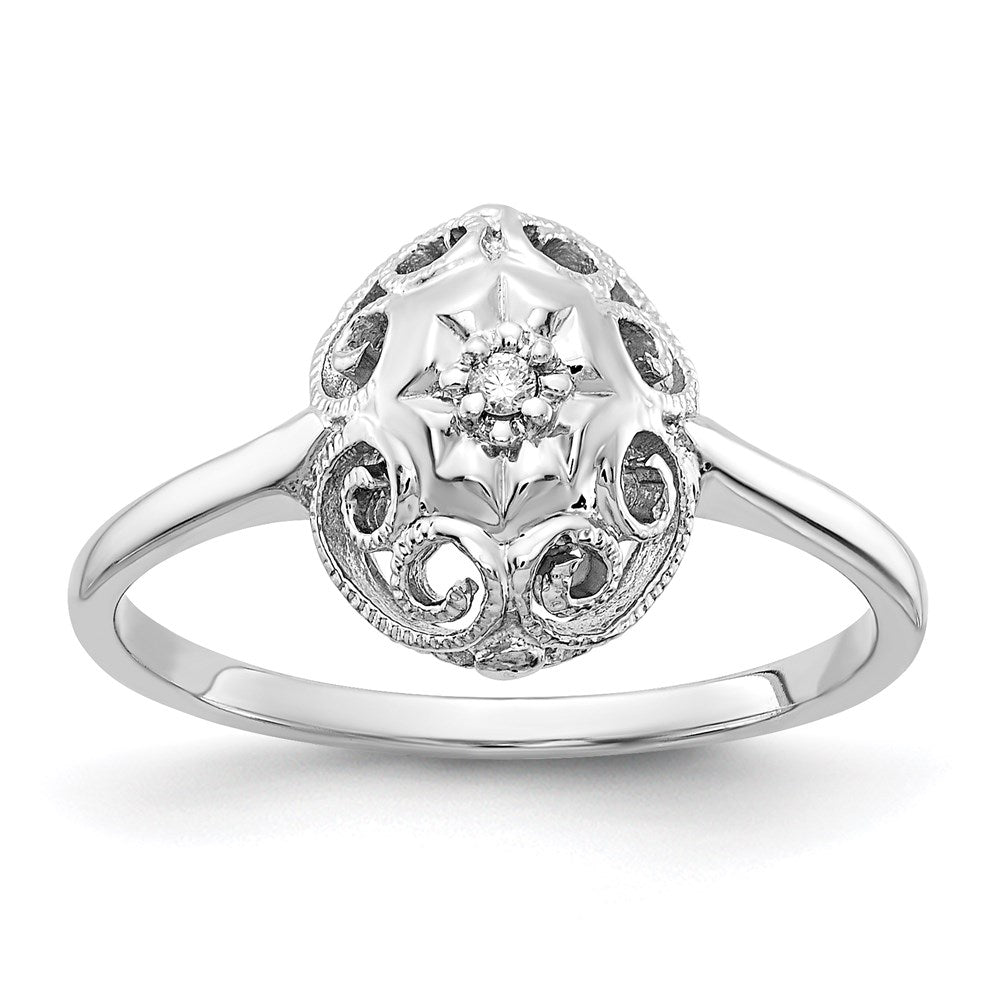 14k White Gold A Real Diamond ring