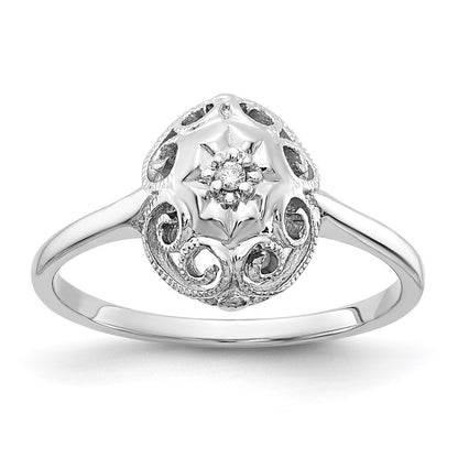 14k White Gold A Real Diamond ring