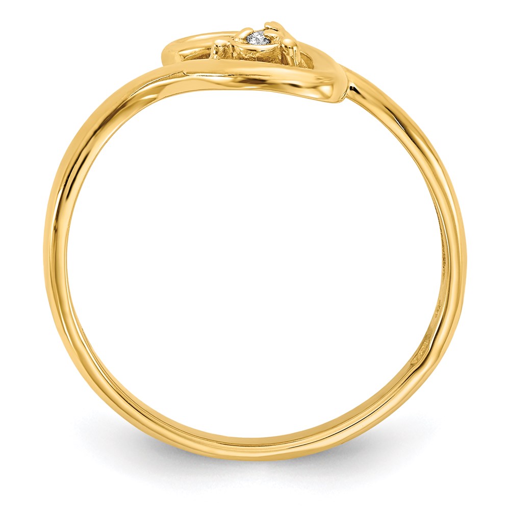 14k Yellow Gold Gold Polished AA Diamond ring