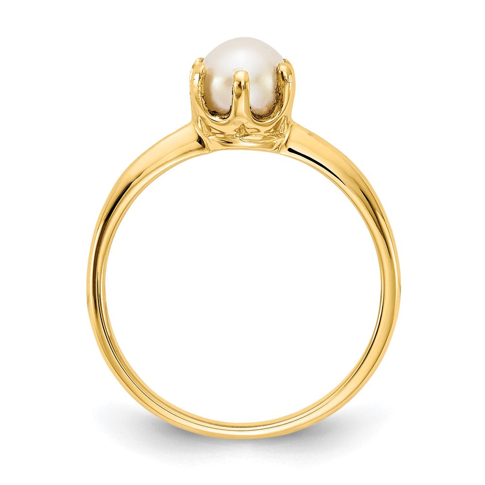 14K Yellow Gold 5.5mm FW Cultured Pearl ring