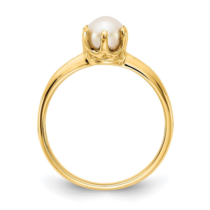 14K Yellow Gold 5.5mm FW Cultured Pearl ring