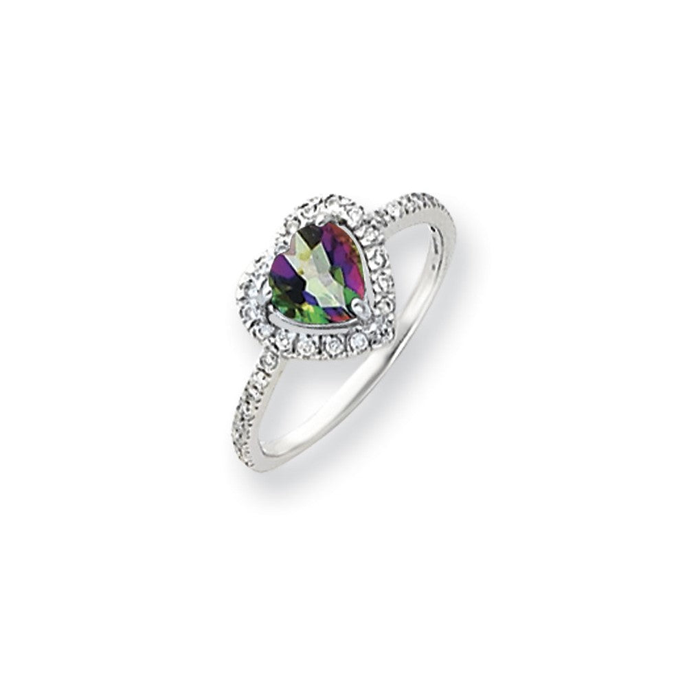 14k White Gold AA Real Diamond ring