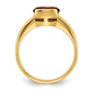 14K Yellow Gold 8x6mm Oval Garnet ring