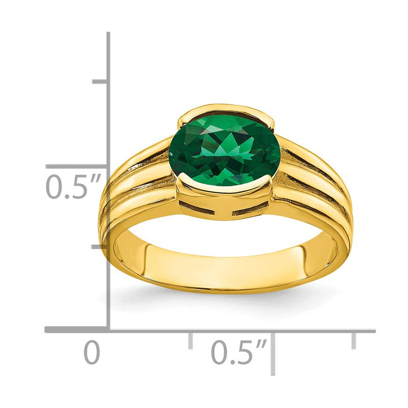 14K Yellow Gold 8x6mm Oval Mount St. Helens ring