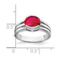14k White Gold 8x6mm Oval Ruby ring