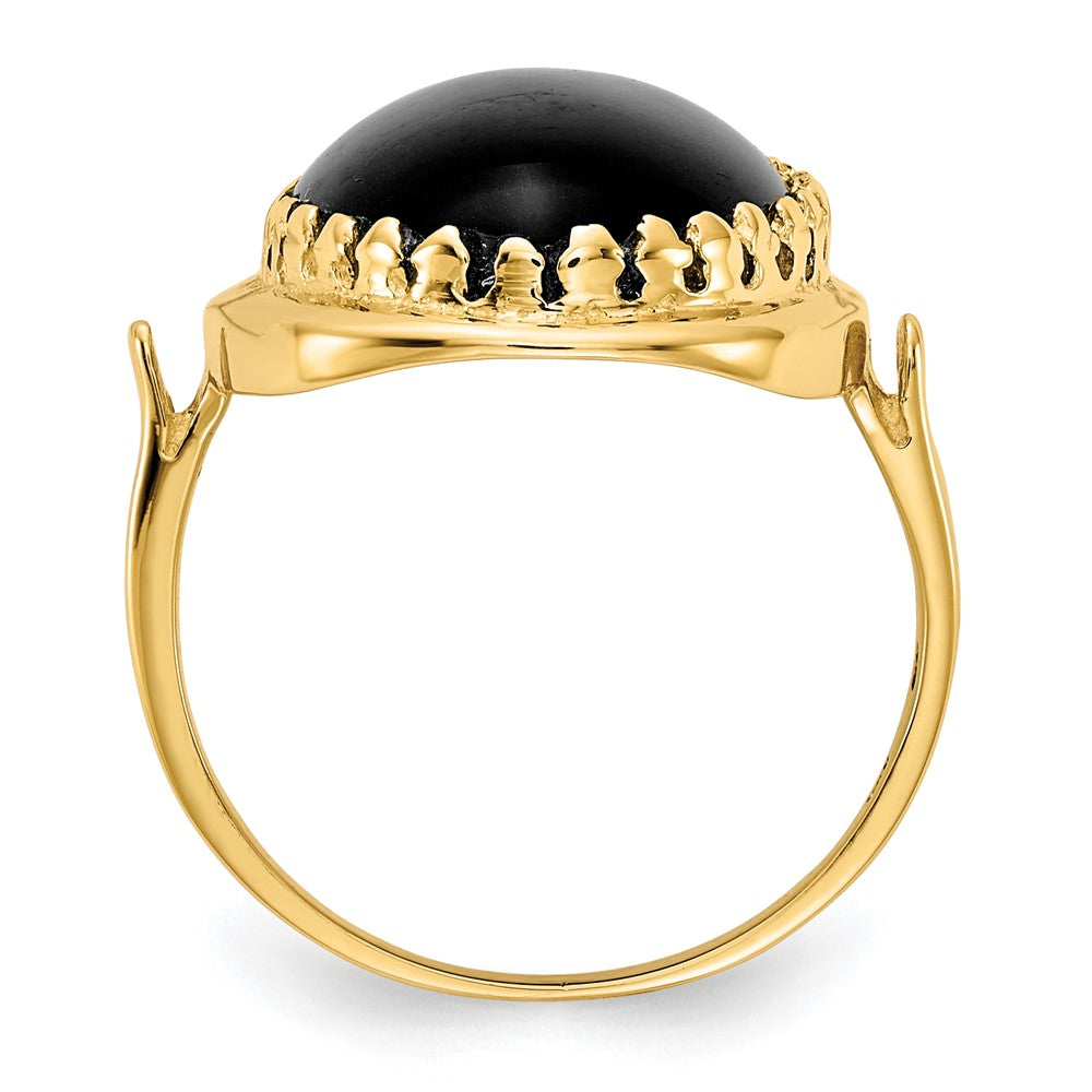 14K Yellow Gold Onyx Ring