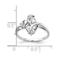 14k White Gold 12x6mm Marquise Cubic Zirconia AAA Diamond ring