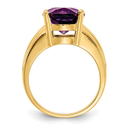 14K Yellow Gold 12x10mm Oval Amethyst ring